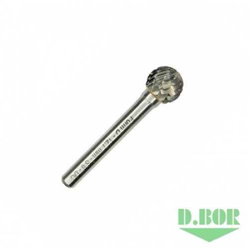 Бор-фреза форма D (сфера) EXTRA 12,7*11,0/56,0 хв. 6 мм, D.BOR W-040-121924460127