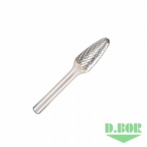Бор-фреза форма F (парабола с закругленной головой) 16,0*25,0/70,0 хв. 6 мм, D.BOR W-040-9F-15160K02D