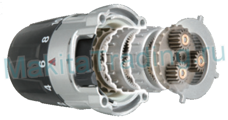металлическая 3 ступенчатая передача в makita bdf451