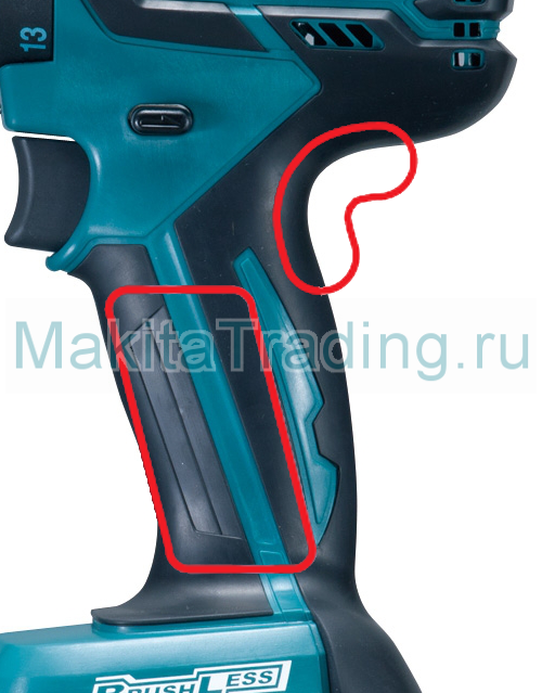 удобная рукоятка в шуруповерте ddf459 she