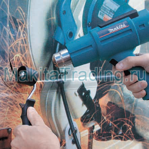работа феном и прижимным роликом макита P-71504 работа феном и прижимным роликом makita P-71504